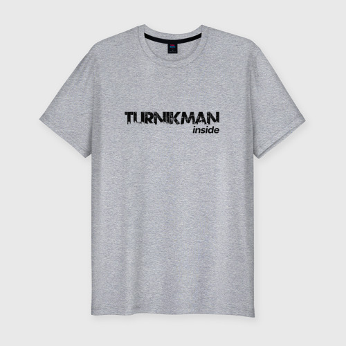Мужская футболка хлопок Slim с принтом Turnikman inside, вид спереди #2