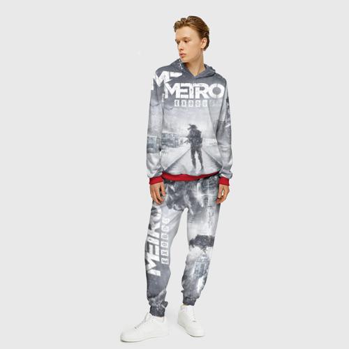 Мужской костюм с толстовкой 3D Metro Exodus: Артём, цвет красный - фото 3