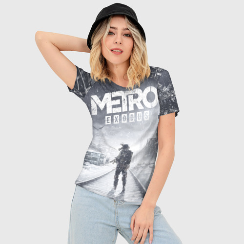 Женская футболка 3D Slim Metro Exodus: Артём, цвет 3D печать - фото 3