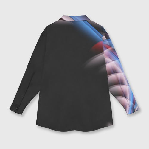 Женская рубашка oversize 3D с принтом Россия, вид сзади #1