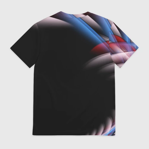 Мужская футболка 3D с принтом Россия, вид сзади #1