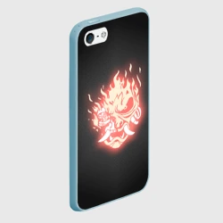 Чехол для iPhone 5/5S матовый Cyberpunk 2077 samurai - фото 2