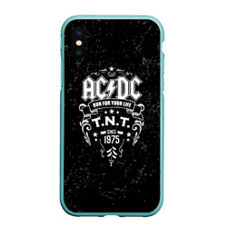 Чехол для iPhone XS Max матовый AC/DC run for your life