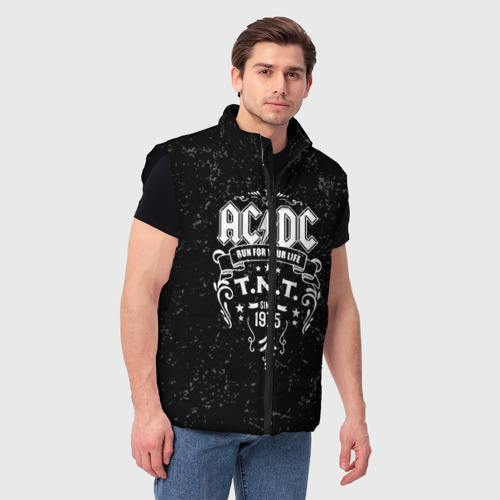Мужской жилет утепленный 3D AC/DC run for your life - фото 3