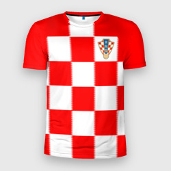 Мужская футболка 3D Slim Сборная Хорватии ЧМ 2018
