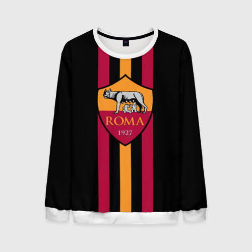 Мужской свитшот 3D с принтом FC Roma Lines, вид спереди #2