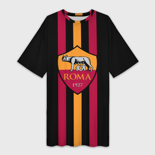 Платье-футболка 3D FC Roma Lines, цвет 3D печать