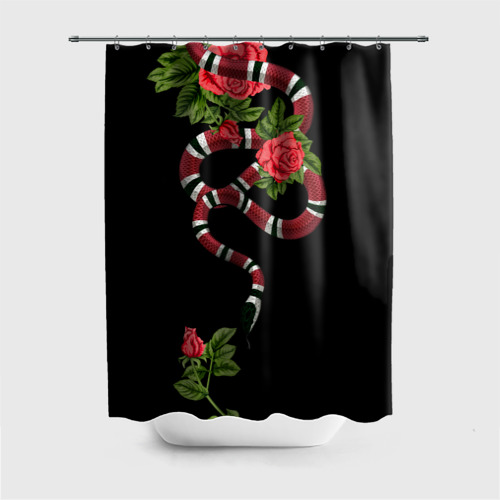Штора 3D для ванной GUCCI Фото 01 Штора 3D для ванной GUCCI Фото 01