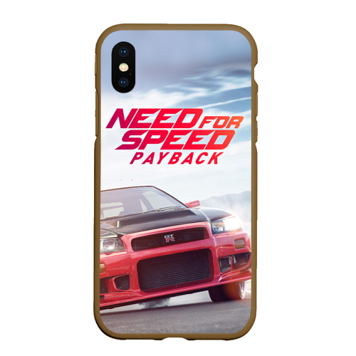 Чехол для iPhone XS Max матовый Need for Speed: Payback, цвет коричневый