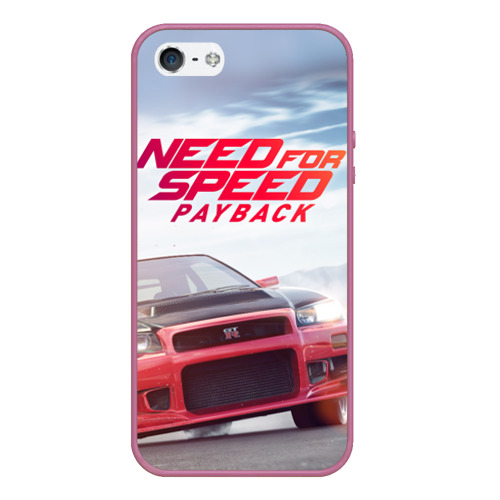 Чехол для iPhone 5/5S матовый Need for Speed: Payback, цвет розовый