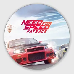 Круглый коврик для мышки Need for Speed: Payback