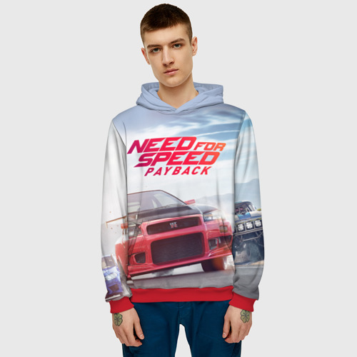 Мужская толстовка 3D с принтом Need for Speed: Payback, фото на моделе #1