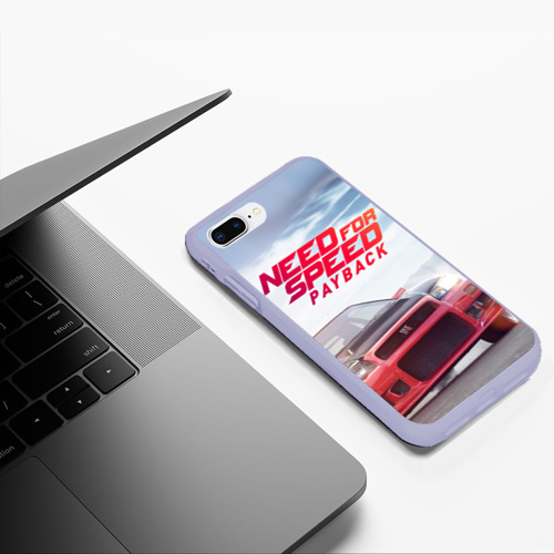 Чехол для iPhone 7Plus/8 Plus матовый Need for Speed: Payback, цвет светло-сиреневый - фото 5