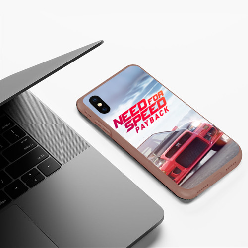 Чехол для iPhone XS Max матовый Need for Speed: Payback, цвет коричневый - фото 5