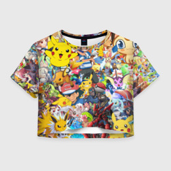 Женская футболка Crop-top 3D Pokemon