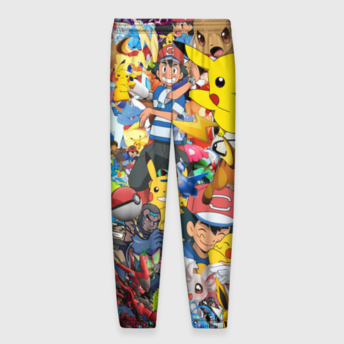 Мужские брюки 3D с принтом Pokemon, вид сзади #1