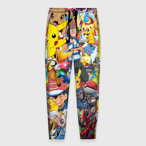 Мужские брюки 3D с принтом Pokemon, вид спереди #2