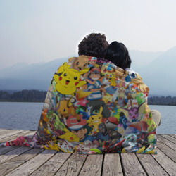 Плед с принтом Pokemon для любого человека, вид спереди №2. Цвет основы: 3d (велсофт)