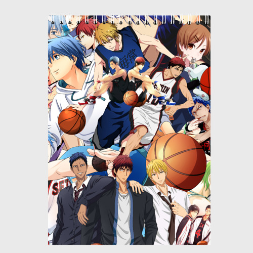 Скетчбук Kuroko no Basket паттерн, цвет белый