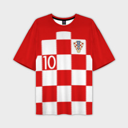 Мужская футболка oversize 3D Модрич Хорватия форма