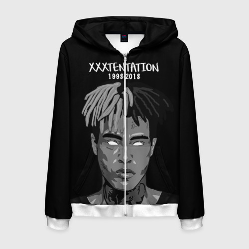 Мужская толстовка 3D на молнии Xxxtentation RIP, цвет белый