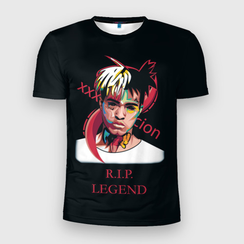 Мужская футболка 3D Slim XXXTentacion RIP Legend 2, цвет 3D печать