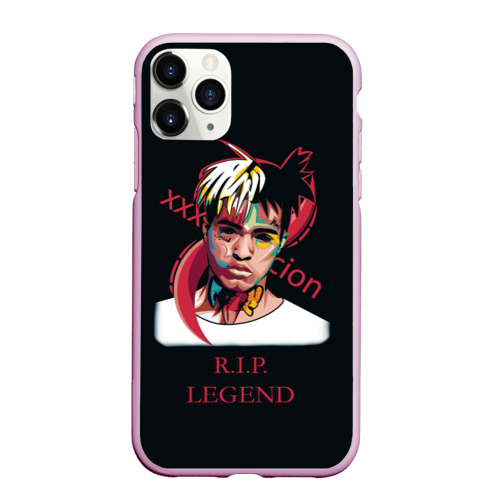 Чехол для iPhone 11 Pro матовый XXXTentacion RIP Legend 2, цвет розовый