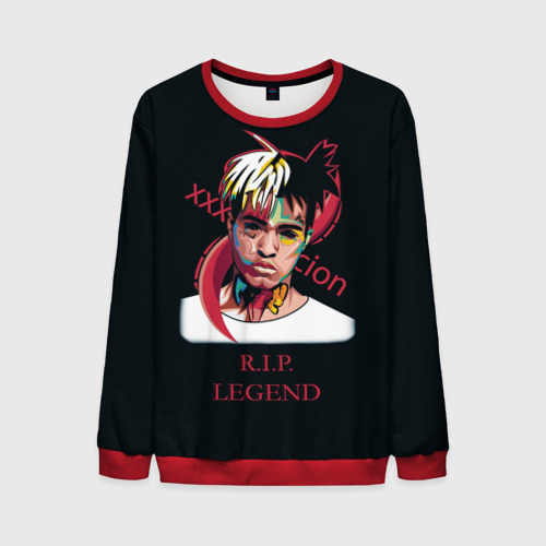 Мужской свитшот 3D XXXTentacion RIP Legend 2, цвет красный