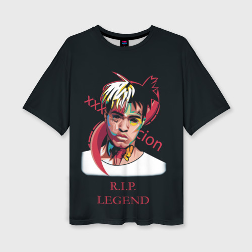 Женская футболка oversize 3D XXXTentacion RIP Legend 2, цвет 3D печать