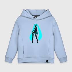 Детское худи Oversize хлопок Силуэт Miku Hatsune