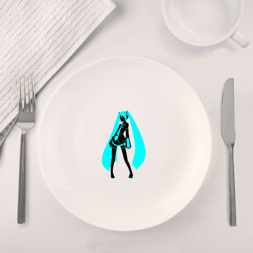 Набор: тарелка + кружка Силуэт Miku Hatsune - фото 4
