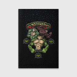 Обложка для паспорта матовая кожа Battletoads Боевые Жабы