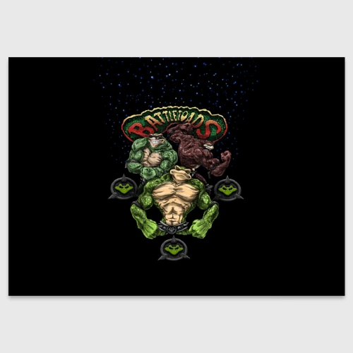 Поздравительная открытка Battletoads Боевые Жабы