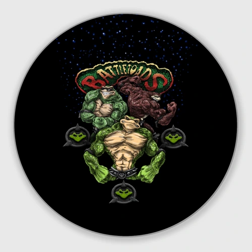 Круглый коврик для мышки Battletoads Боевые Жабы
