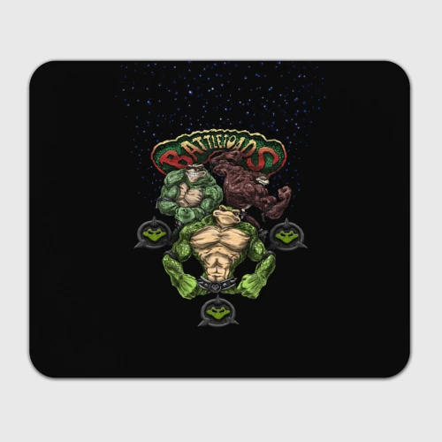 Прямоугольный коврик для мышки Battletoads Боевые Жабы