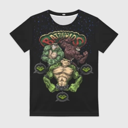 Женская футболка 3D Battletoads Боевые Жабы