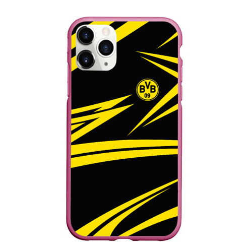 Чехол для iPhone 11 Pro Max матовый Borussia, цвет малиновый