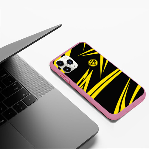 Чехол для iPhone 11 Pro Max матовый Borussia, цвет малиновый - фото 5