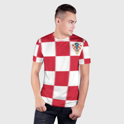 Мужская футболка 3D Slim Форма Хорватии - фото 2