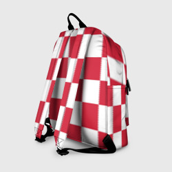 Рюкзак с принтом Форма Хорватии для любого человека, вид сзади №1. Цвет основы: белый