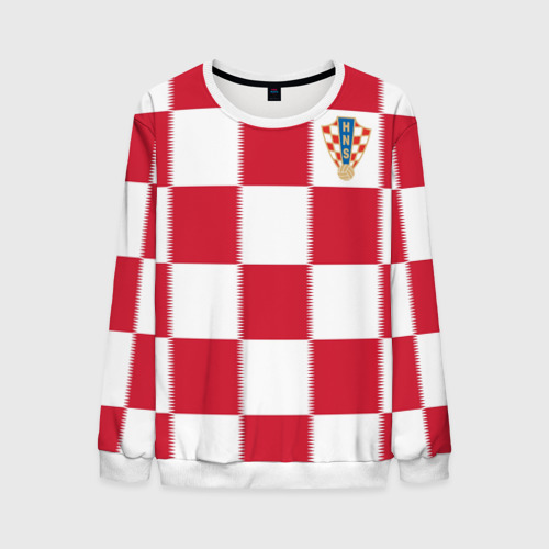 Мужской свитшот 3D Форма Хорватии, цвет белый