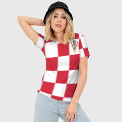 Женская футболка 3D Slim Форма Хорватии - фото 2
