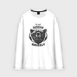 Мужской лонгслив oversize хлопок Русский Медведь