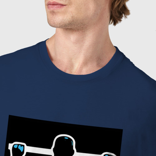Мужская футболка хлопок Street WorkOut, Real men sport, цвет темно-синий - фото 6