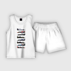 Детская пижама с шортами хлопок Формула 1