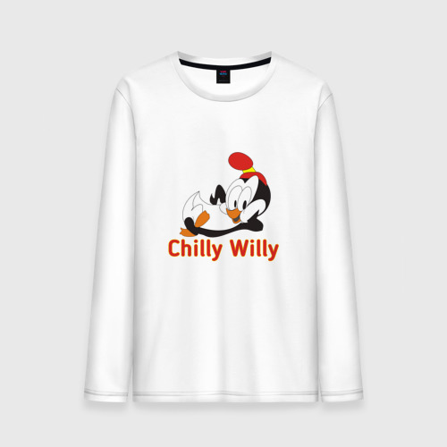 Мужской лонгслив хлопок Chilly Willy, цвет белый