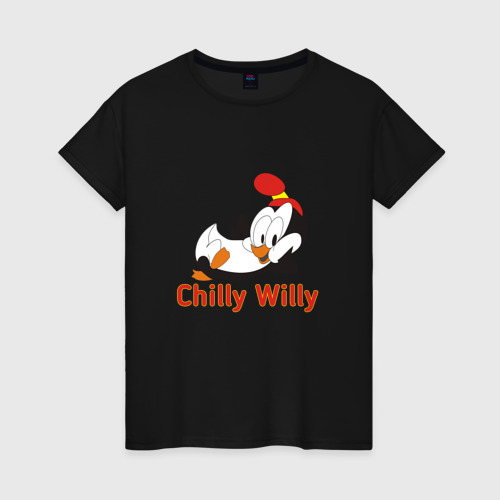 Женская футболка хлопок Chilly Willy, цвет черный