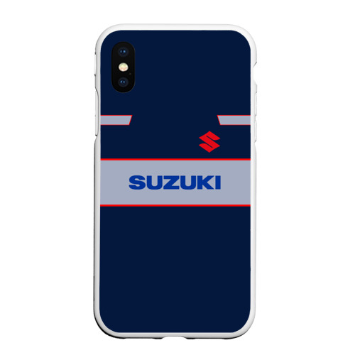 Чехол для iPhone XS Max матовый Suzuki, цвет белый