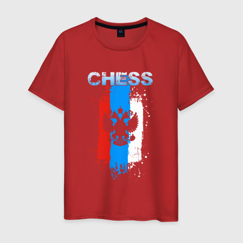 Мужская футболка хлопок Chess, цвет красный