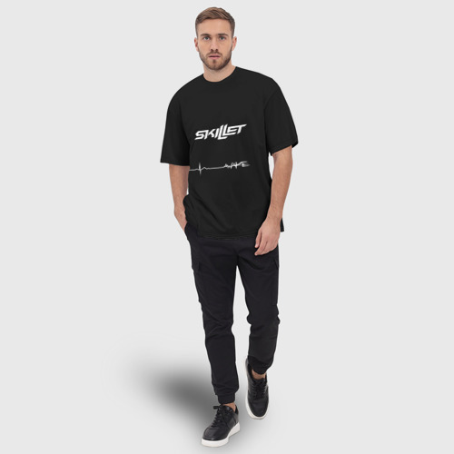 Мужская футболка oversize 3D Skillet Awake, цвет 3D печать - фото 5